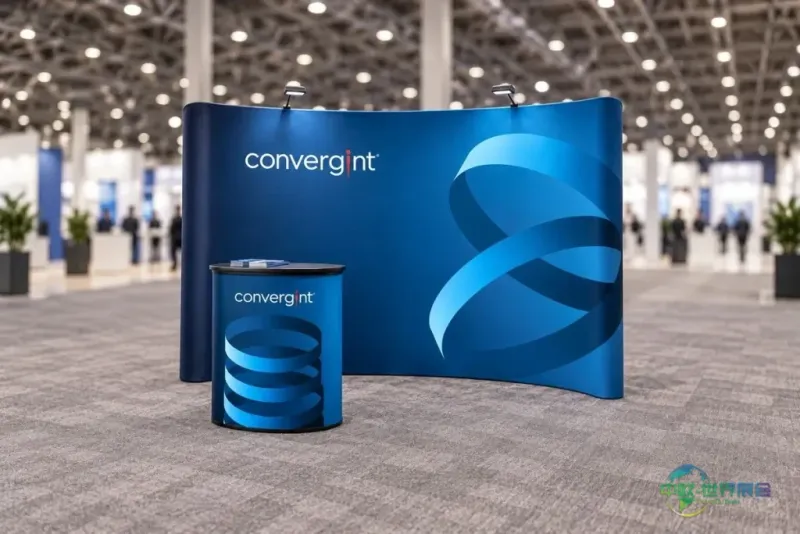 spotlight 2 stand central curved pop up display